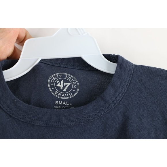 47 Brand Mens Small Faded University of Michigan Block M Long Sleeve T-Shirt - Picture 6 of 9